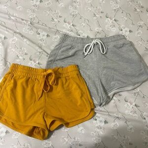 Forever 21 Gray and Yellow Casual Shorts